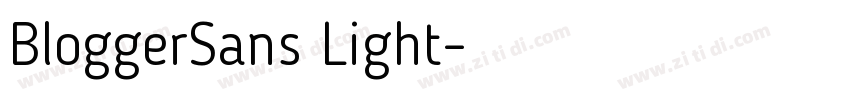 BloggerSans Light字体转换